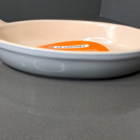 Le Creuset Oval Baker in Cream and White Stoneware